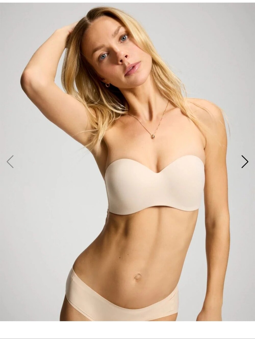 Soma Enbliss Stay Put Multiway Strapless Bra Size 34DD NWT Color Pale Sand